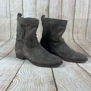 Women's Frye Mid Calf Suede Slouch Boots, Taupe, 7